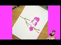 How to draw a bird easy|| easy birds drawing|| very simple love bird drawing|| @artist wahid