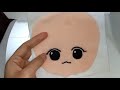 KPop Plush Doll Tutorial : How I Embroider KPop Doll Face With Basic Sewing Machine