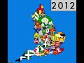 History of English county flags from 1900 to 2024