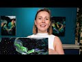 Aurora ~ With PHOSPHORESCENT Paint - WOW!😲 Experiment with Northern Light💚 Acrylic Pouring Fluid Art