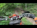Hill Climbing and Trail Riding Dirt Bikes in the Mountains of West Virginia
