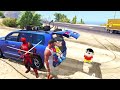 Shinchan and Franklin Start A New Trip Car Journey Los Santos To Snow Mountain in GTA 5