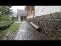 Strong storm and heavy rain occurs in the mountain village of Java Indonesia l ASMR sounds for sleep