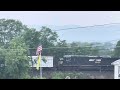 NS train with foreign power - CSX SD70MAC #4531 - notch 8