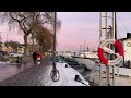 Stockholm Walks: Hantverkargatan to City hall at sunset. City streets & shoreline. Relaxing video.