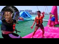 WWE ROYAL RUMBLE AT THE INFLATABLE WATER PARK!
