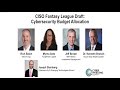 Cyber Investing Summit 2018: CISO Cybersecurity Fantasy League Draft Panel