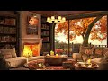 Relaxing Jazz Music for Stress Relief 🍂 Positive Autumn Morning Jazz in Cozy Coffee Shop Ambience