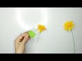 Flowers With Paper | Yellow Flowers with Crepe Paper | Art and Craft | Origami Flower