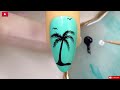 Easy Palm Tree Nails Art For Beginner 💖Vẽ Móng 💅 New Nails Design 💝 New Nails
