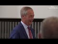 Protesters interrupt Nigel Farage's first speech as MP in London