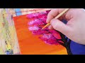 Sakura Blossom/Landscape Easy & Simple Acrylic Painting on Mini Canvas #012/Oddly Satisfying Video