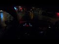 ☔POV Driving through the City at Night in Light Rain☔ / 4K