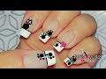 Uñas bonitas decoradas a mano alzada / Arte de uñas con gatito / Diseño de uñas paso a paso gratis