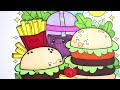 Kawaii Fast Food Emojis Relaxing and Calming Coloring l Disney Brilliant