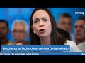 Declaraciones de Maria Corina Machado y Edmundo González tras primer boletín del CNE