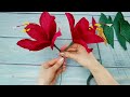 아마릴리스/크고 화려한 꽃/종이꽃 만드는 방법/How to make Amaryllis Paper Flower from crepe paper/DIY