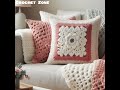 Top Crochet pillow cover design model knitted with wool. Crochet pillow cover design.#crochet #wool