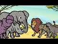 Who Is The Strongest Safari Animal? | Herbivore Animals Unite To Keep Away Carnivore Animals