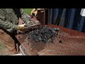 Making charcoal for blacksmithing