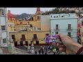 Guanajuato  city in Mexico. View from top of the stairs of the central university. Safe Place