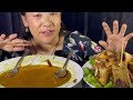 Buff Thukpa & Buff Leg Mukbang|| Nepali Style Ko Thukpa || रागाको खुट्टा को मासि र थुक्पा || Dew