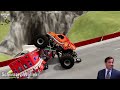 Big Kahuna, Jurassic Attack, Velociraptor Epic High Speed Jumps MONSTER JAM | BeamNG.Drive