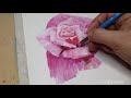 Acrylic Rose/Pink Rose/step by step for beginner/분홍장미/장미그리기/아크릴장미꽃