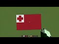 I Made Flag of Tonga Pixel Art / Hice la bandera de Tonga Pixel Art (Minecraft)