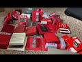 Huge lot of fire alarms unboxing