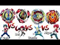 QUADRUPLE EVOLUTION BATTLE: ALL VALKYRIE vs BELIAL vs DRAGON vs ACHILLES -Beyblade Burst BU Ultimate