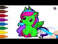 How to draw Lipstick and Makeup tools for girls - Adorable Unicorn Drawing and Coloring - Hi LiLisa