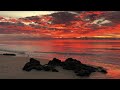 Perfect Sunrise at the Beach with Calming Sound of Waves | 4K Ultra HD