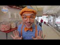 Blippi Plays Football With The Liverpool FC Team | Blippi - Sports & Games Cartoons for Kids