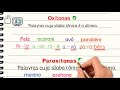 ✅ Sílaba Tônica: Oxítona, Paroxítona e Proparoxítona - Rápido e fácil - Profª Aline