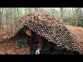 Sleeping in Giant Umbrella Stealth Den • Cook Lamb & Rice + Rainy Morning