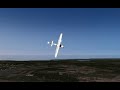 C172 Flat spin in X-plane outside view