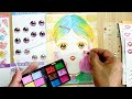 [ToyASMR] Makeup and coloring princess with stickers #makeup #asmr #sticker #toyasmr