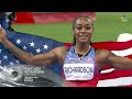 Julien Alfred OVERPOWERS field to win 100m; USA's Richardson, Jefferson go 2-3 | Paris Olympics