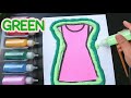 Sand Painting Dress| Learn Colors |studying English for kids|Video for Kids |PINK GIRL