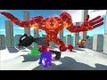 Cartoon Cat vs Lava Golem Brothers in Minecraft Arena - Animal Revolt Battle Simulator