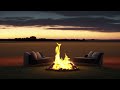 Enchanting Starry Night: Cozy Fireplace & Tranquil Open Field Escape | Pink and Brown Noise