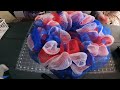 New EASY technique & HACK for attaching Dollar Tree 6” deco mesh Pouf method Make a patriotic wreath