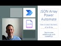 JSON Array in Power Automate - Walkthrough lesson with examples #PowerAutomate #JSON #Array