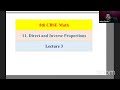 Lecture 3 - Direct and Inverse Proportions  - 8th CBSE 2024-25