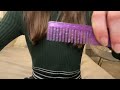 ASMR Spraying + combing your hair | lots of different sprays sounds | hair combing | visual triggers