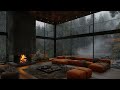 Tranquil Rain and Warm Fire by the Window| A Calming Symphony for Better Sleep