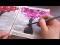 Daily Challenge #30/ Acrylic Painting Oddly Satisfying/ How to Paint Colorful Easy 3 Tree Landscape