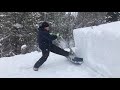 Mountain Man Crosscut Saw Snow Removal Technique