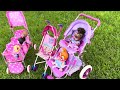 BABY ALIVE doll Afternoon routine with 3 strollers ☀️